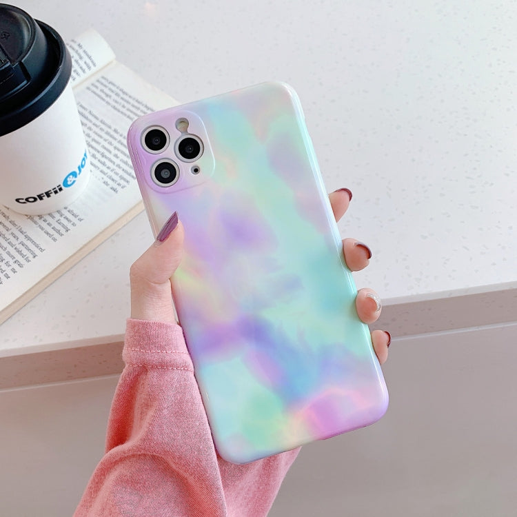 For iPhone 11 Colorful Gradient Marble Pattern Shockproof TPU Case