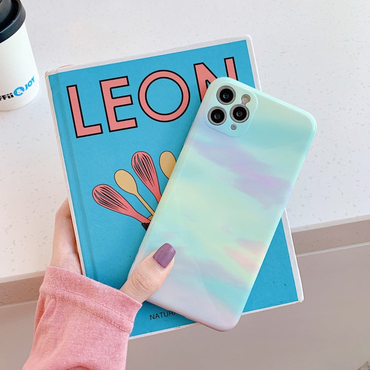 For iPhone 11 Colorful Gradient Marble Pattern Shockproof TPU Case