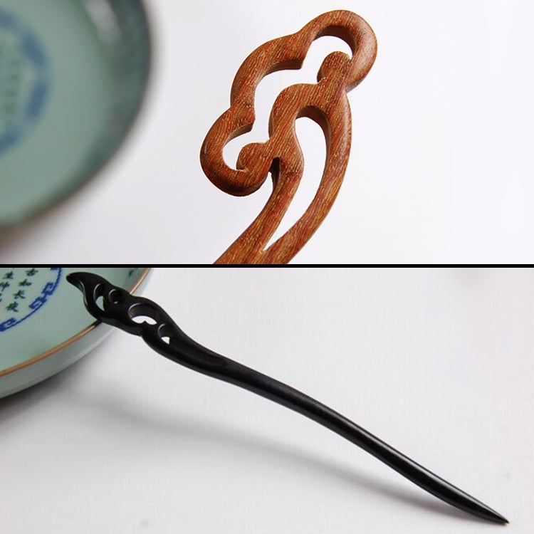 Classical Sandalwood Hairpin Hair Ornaments with Gift Box, Gift Box Random Color Delivery