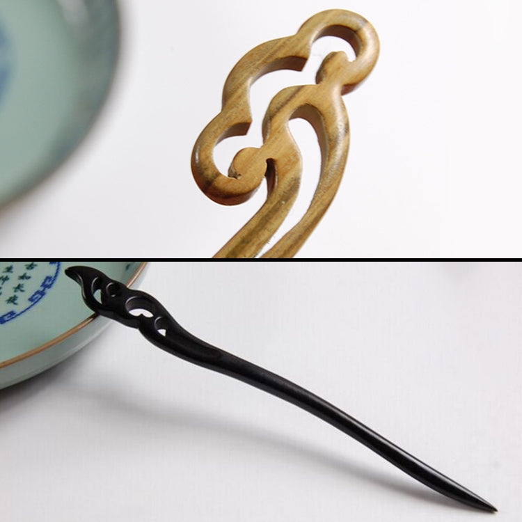 Classical Sandalwood Hairpin Hair Ornaments with Gift Box, Gift Box Random Color Delivery