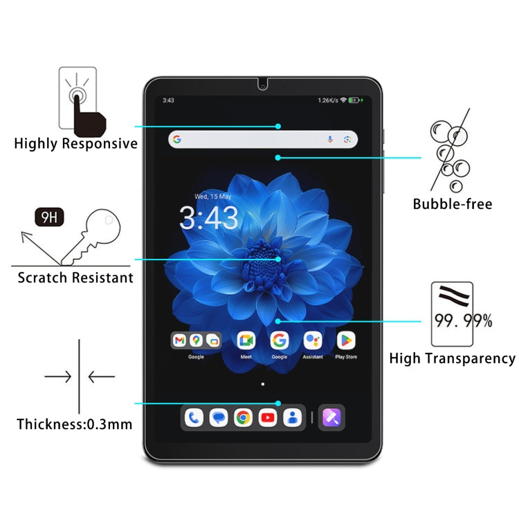 For ALLDOCUBE iPlay 60 mini Pro 9H 0.3mm Explosion-proof Tempered Glass Film