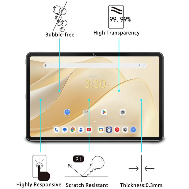 For ALLDOCUBE iPlay 70 Pro 10.95 2pcs 9H 0.3mm Explosion-proof Tempered Glass Film