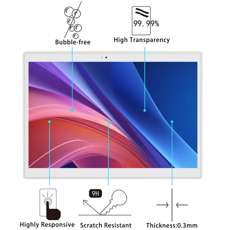 For ALLDOCUBE iPlay 60 OLED10.5 2pcs 9H 0.3mm Explosion-proof Tempered Glass Film