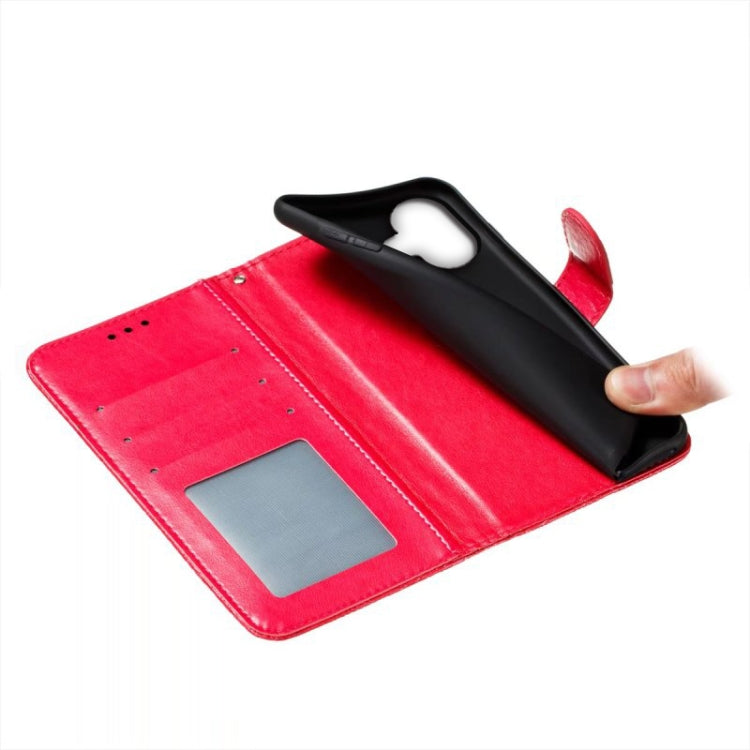 For iPhone 16 Lace Flower Embossing Flip Leather Phone Case