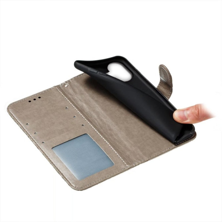 For iPhone 16 Plus Lace Flower Embossing Flip Leather Phone Case