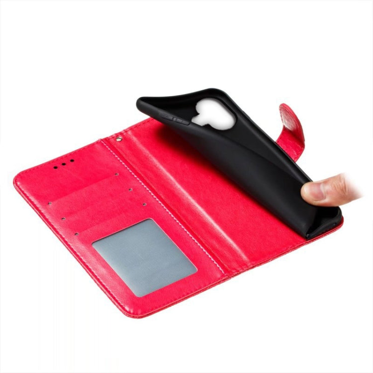 For iPhone 16 Plus Lace Flower Embossing Flip Leather Phone Case