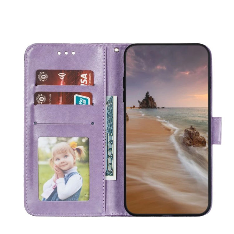 For iPhone 16 Pro Max Lace Flower Embossing Flip Leather Phone Case