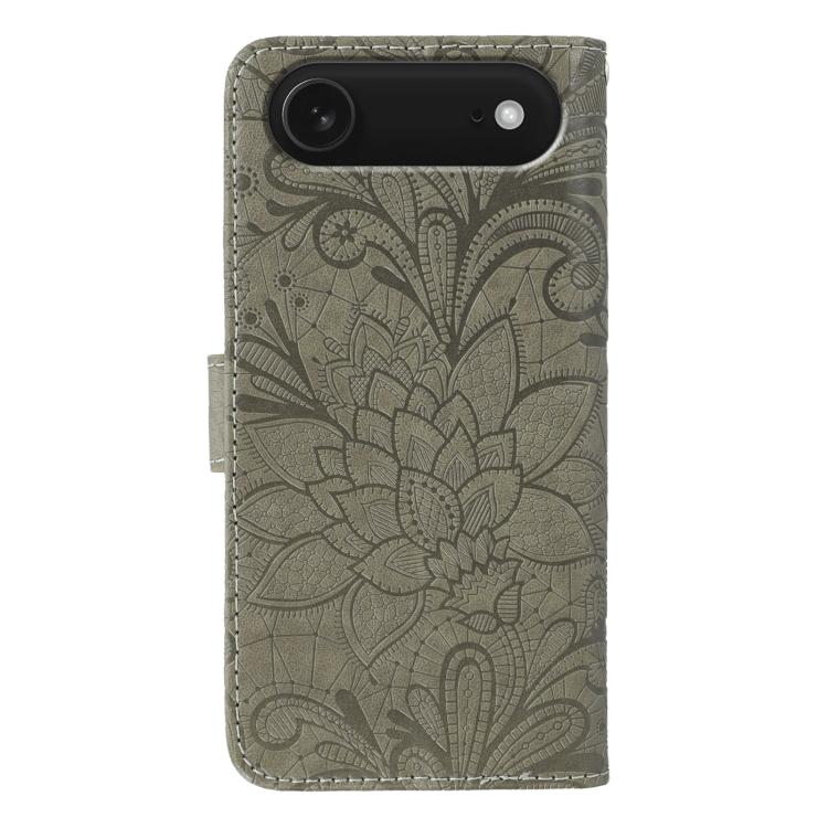For iPhone Air Lace Flower Embossing Flip Leather Phone Case