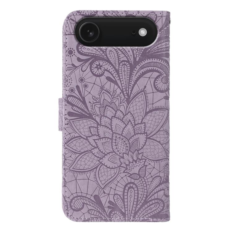 For iPhone Air Lace Flower Embossing Flip Leather Phone Case