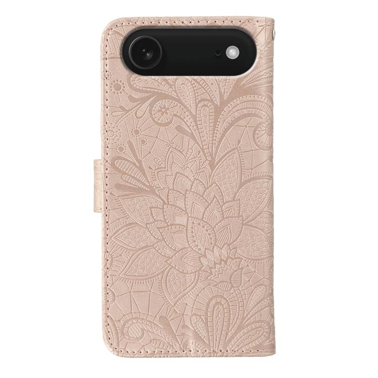 For iPhone Air Lace Flower Embossing Flip Leather Phone Case