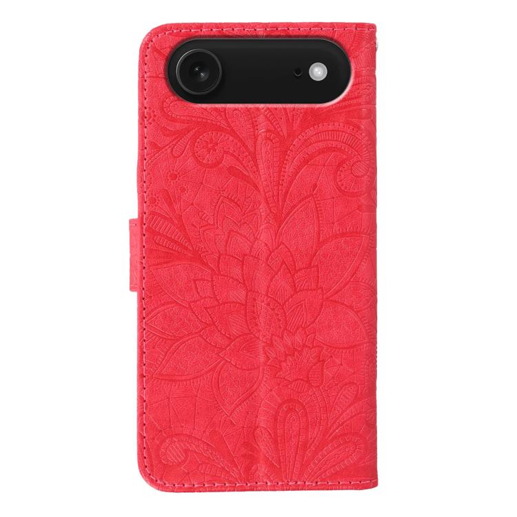 For iPhone Air Lace Flower Embossing Flip Leather Phone Case