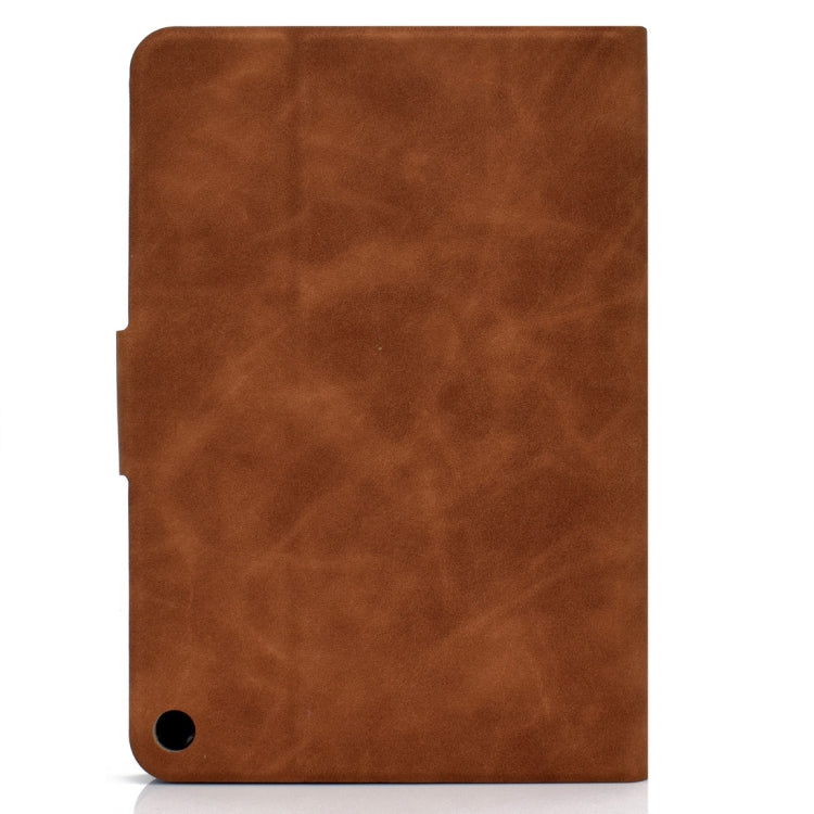 For Kindle Fire HD8 (2020) Cowhide Texture Horizontal Flip Leather Case with Holder & Card Slots & Sleep / Wake-up Function