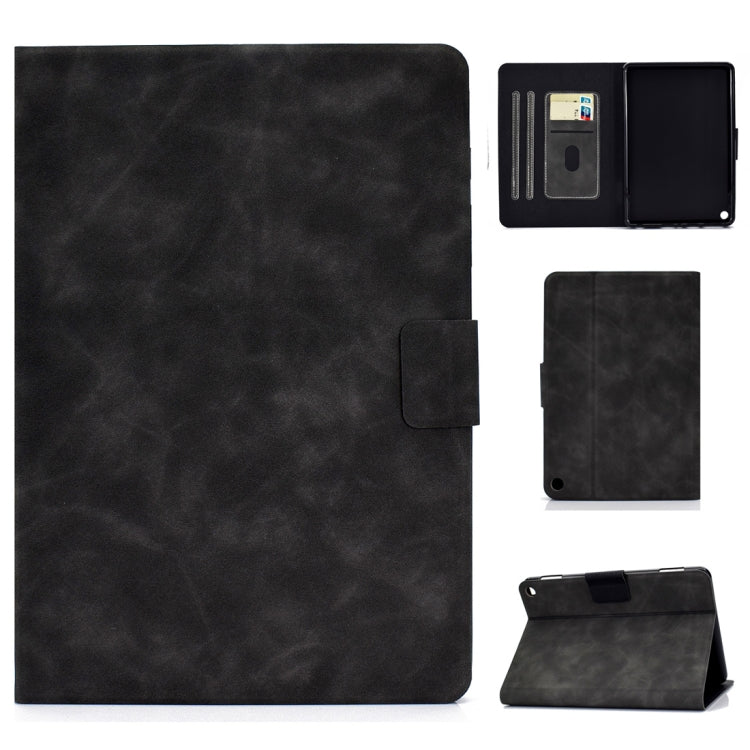 For Kindle Fire HD8 (2020) Cowhide Texture Horizontal Flip Leather Case with Holder & Card Slots & Sleep / Wake-up Function
