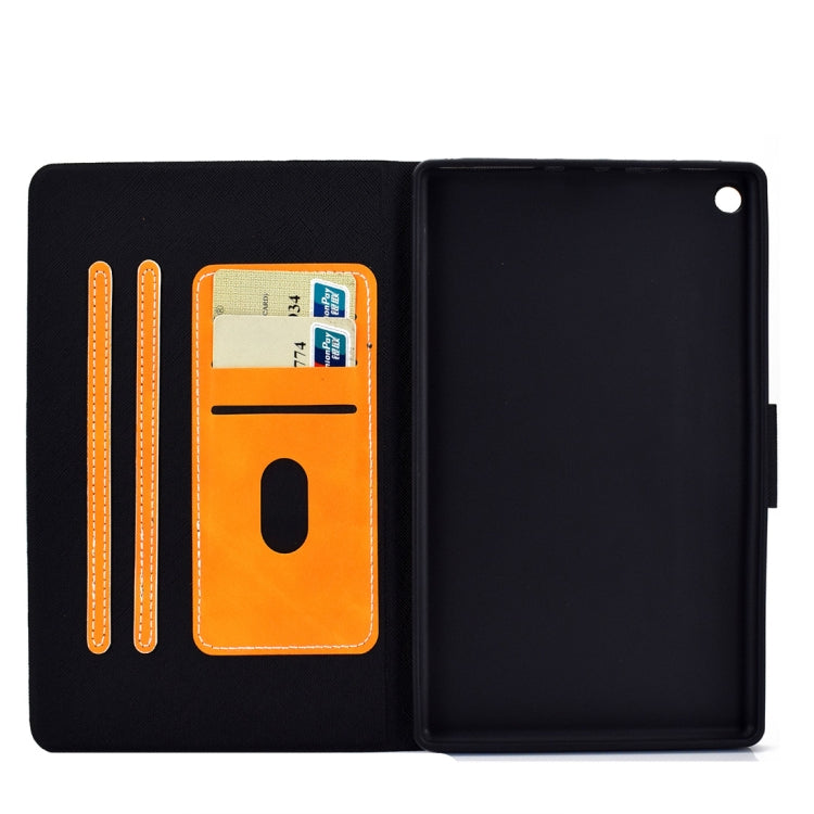 For Kindle Fire HD8 2016 / 2017 Cowhide Texture Horizontal Flip Leather Case with Holder & Card Slots & Sleep / Wake-up Function