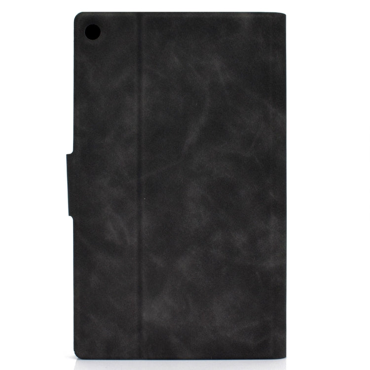 For Kindle Fire HD8 2016 / 2017 Cowhide Texture Horizontal Flip Leather Case with Holder & Card Slots & Sleep / Wake-up Function