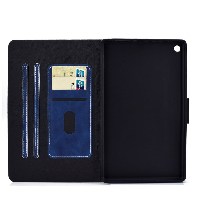 For Kindle Fire HD8 2016 / 2017 Cowhide Texture Horizontal Flip Leather Case with Holder & Card Slots & Sleep / Wake-up Function