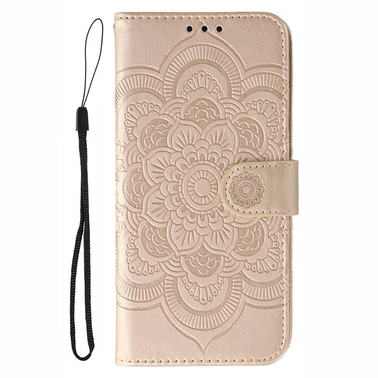 For iPhone 16e / 17e Sun Mandala Embossing Leather Phone Case