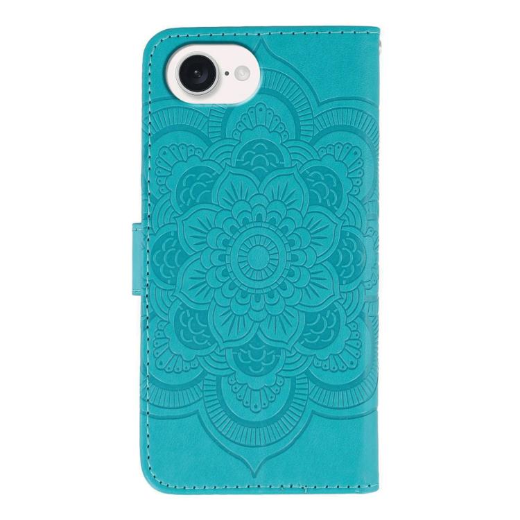 For iPhone 16e / 17e Sun Mandala Embossing Leather Phone Case