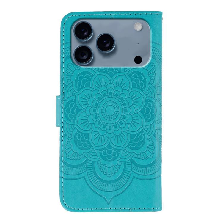 For iPhone 17 Pro Sun Mandala Embossing Leather Phone Case