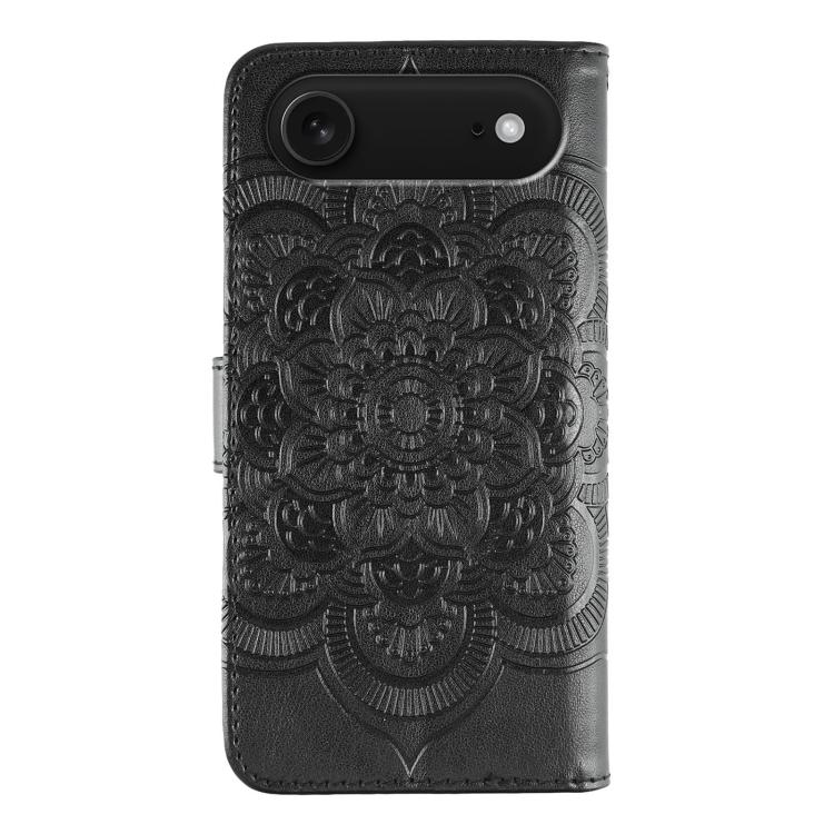For iPhone Air Sun Mandala Embossing Leather Phone Case