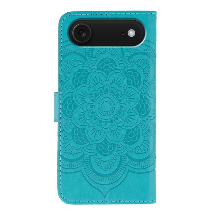 For iPhone Air Sun Mandala Embossing Leather Phone Case