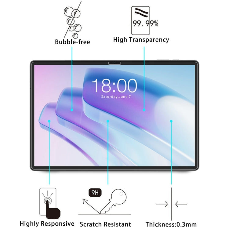For Teclast M50S 10.1 2pcs 9H 0.3mm Explosion-proof Tempered Glass Film