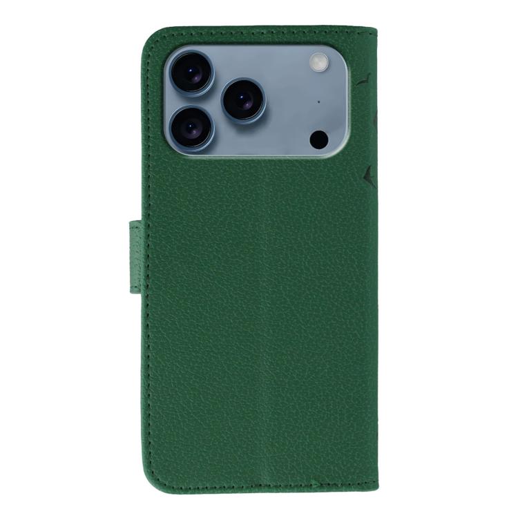 For iPhone 17 Pro Feather Pattern Litchi Texture Leather Phone Case