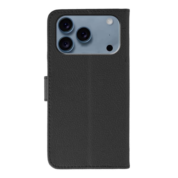 For iPhone 17 Pro Feather Pattern Litchi Texture Leather Phone Case