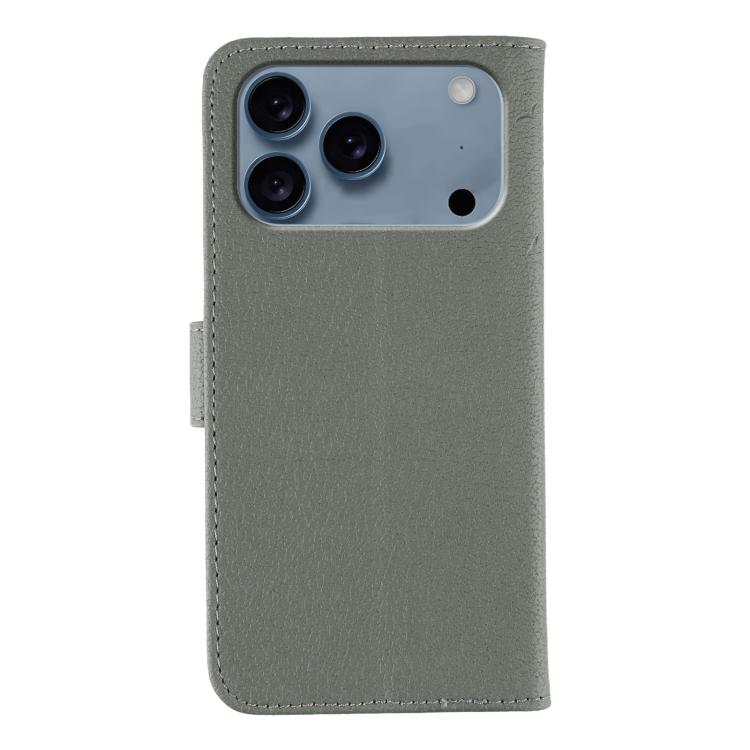 For iPhone 17 Pro Feather Pattern Litchi Texture Leather Phone Case