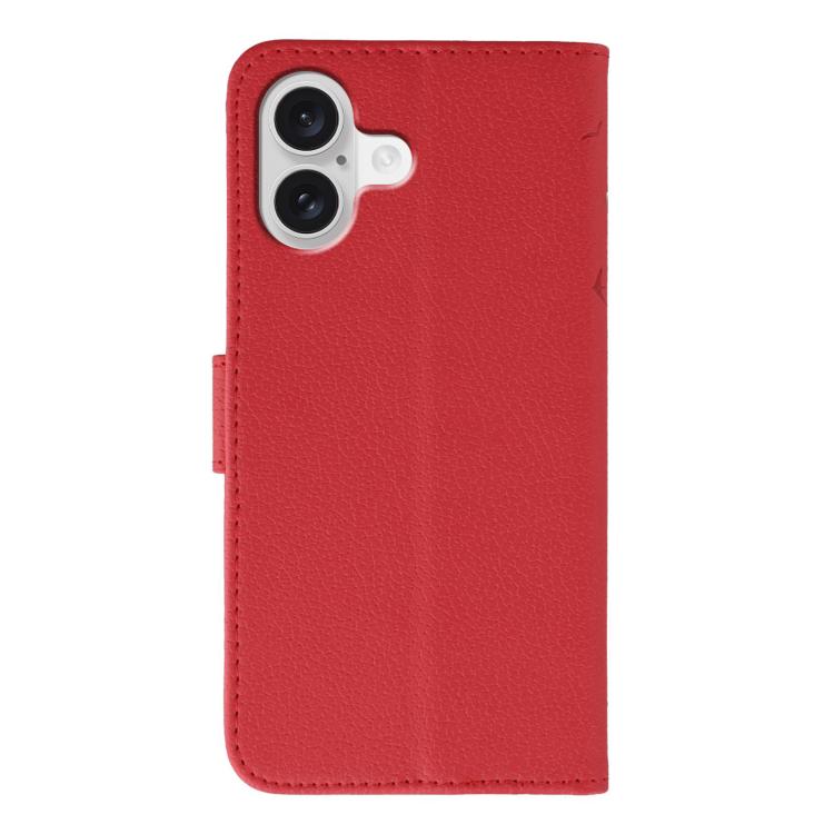 For iPhone 17 Feather Pattern Litchi Texture Leather Phone Case