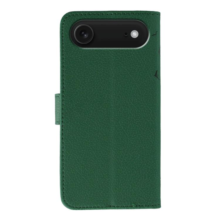For iPhone Air Feather Pattern Litchi Texture Leather Phone Case