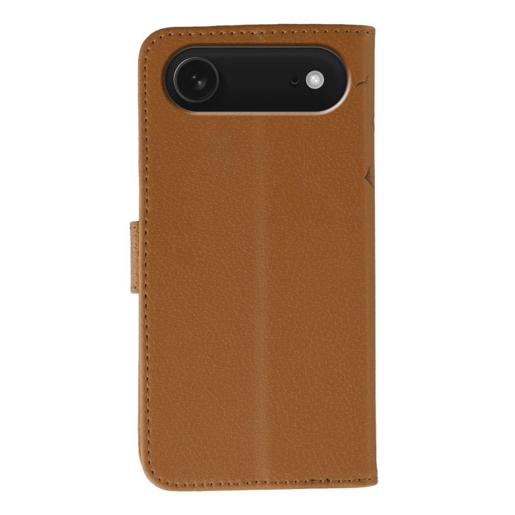 For iPhone Air Feather Pattern Litchi Texture Leather Phone Case