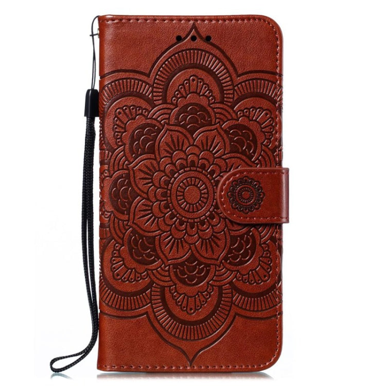 For iPhone 16 Plus Mandala Embossing Pattern Horizontal Flip Leather Phone Case
