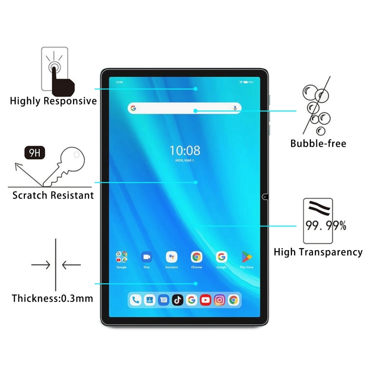 For Umidigi G9 Tab 11 2pcs 9H 0.3mm Explosion-proof Tempered Glass Film