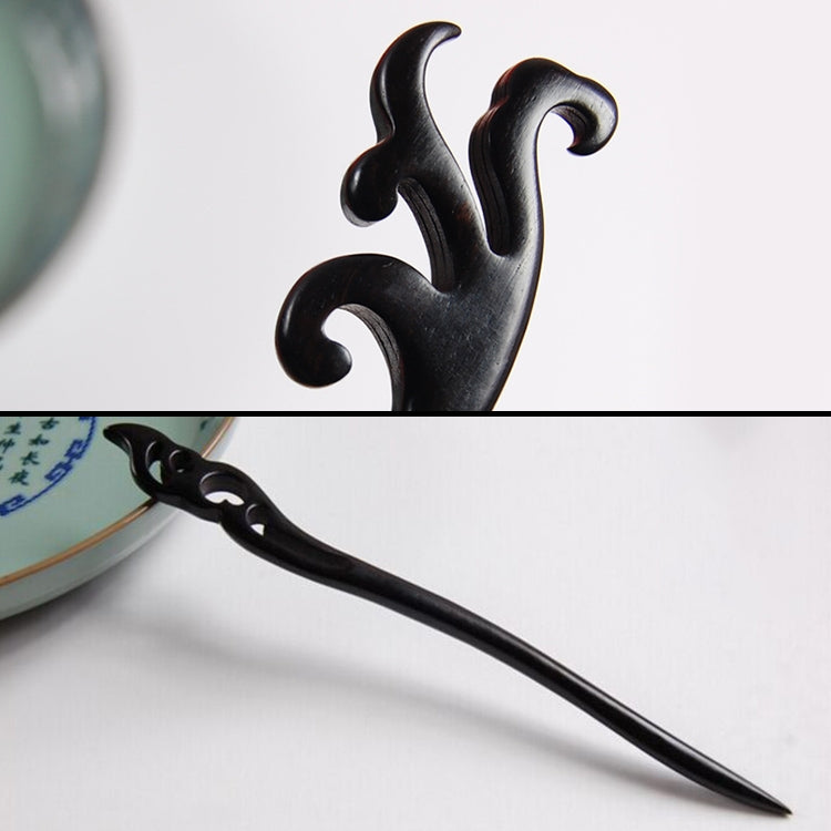 Classical Sandalwood Hairpin Hair Ornaments with Gift Box, Gift Box Random Color Delivery(Rain Ebony)