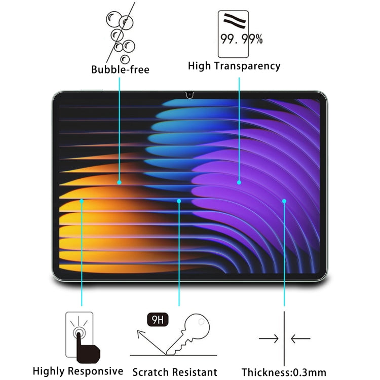 For Xiaomi Pad 8/8 Pro/7/7 Pro/Poco Pad X1 25pcs 9H 0.3mm Explosion-proof Tempered Glass Film