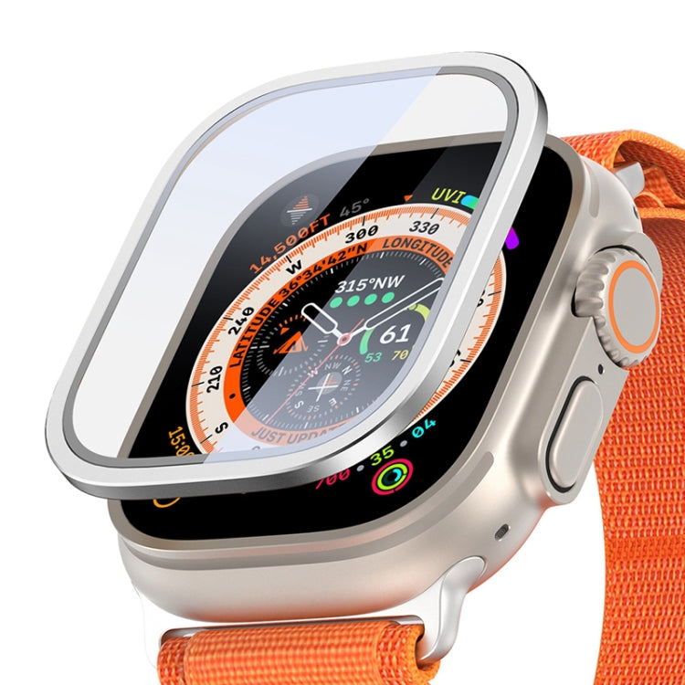 For Apple Watch Ultra 49mm / Ultra 2 49mm DUX DUCIS 2 in 1 Aluminum Alloy Frame Tempered Glass Screen Protector