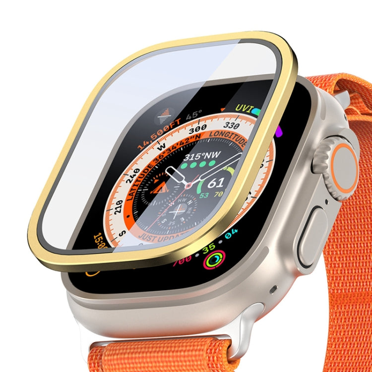 For Apple Watch Ultra 49mm / Ultra 2 49mm DUX DUCIS 2 in 1 Aluminum Alloy Frame Tempered Glass Screen Protector