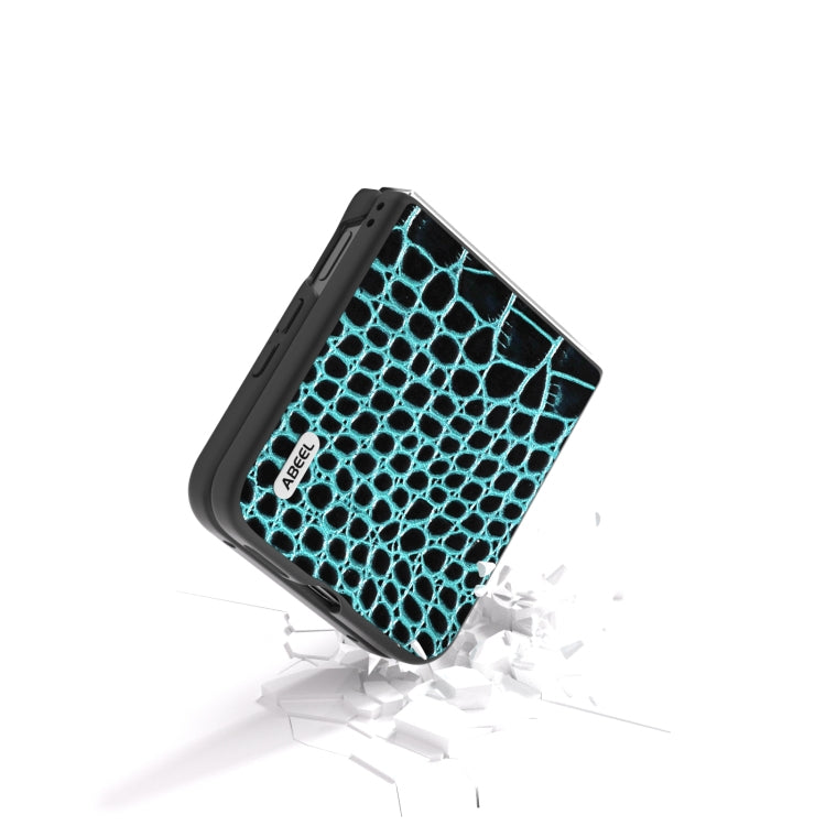 For Xiaomi Mix Flip ABEEL Genuine Leather Crocodile Pattern Black Edge Phone Case