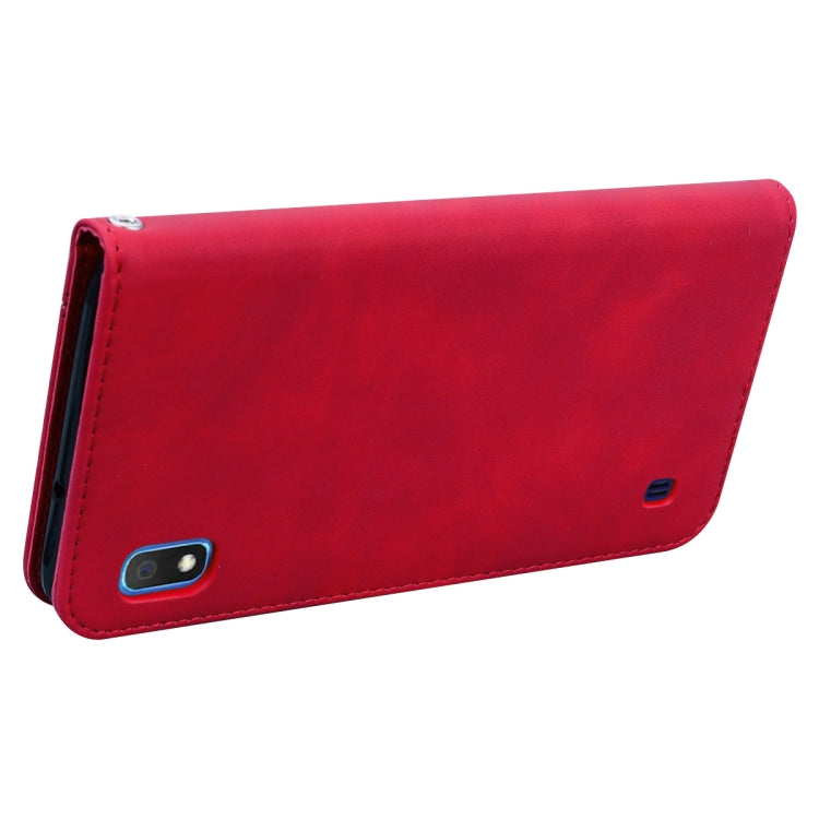 For Samsung Galaxy A10 Frosted Business Magnetic Horizontal Flip PU Leather Case with Holder & Card Slot & Lanyard