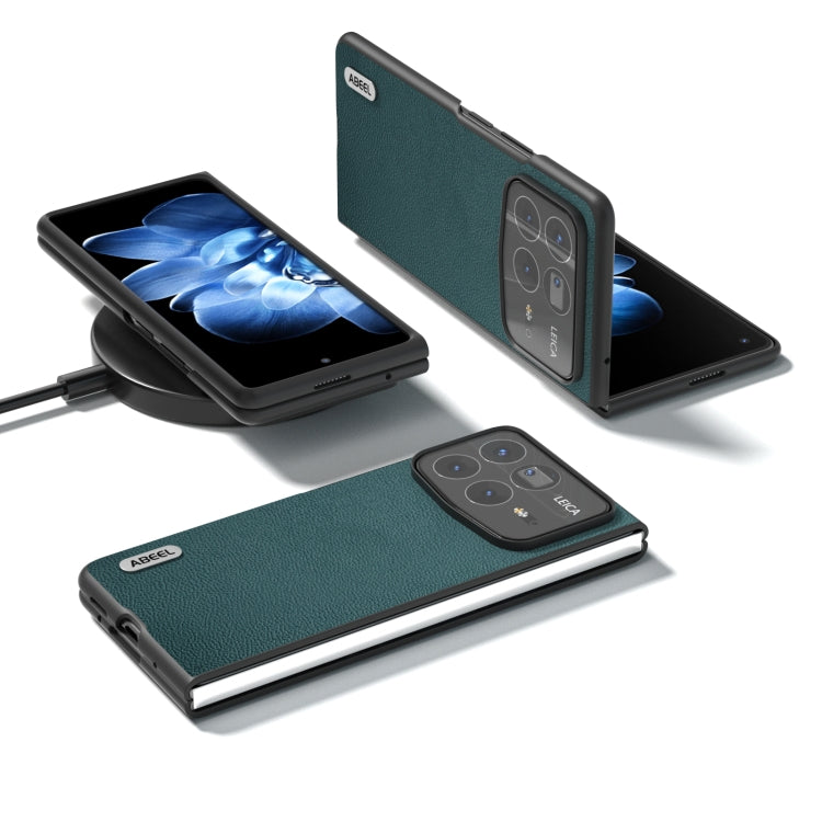 For Xiaomi Mix Fold 4 ABEEL Genuine Leather Luolai Series Phone Case