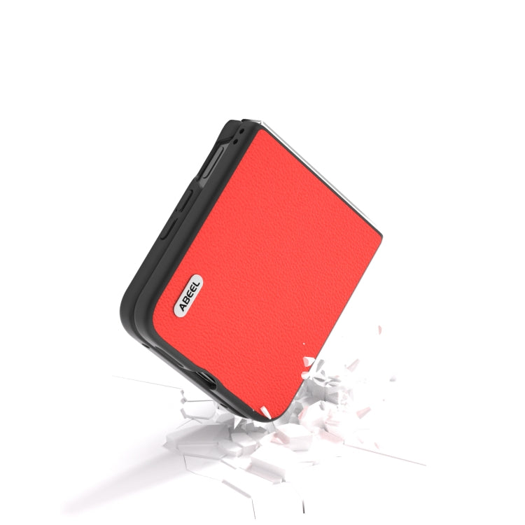 For Xiaomi Mix Flip ABEEL Genuine Leather Luolai Series Phone Case