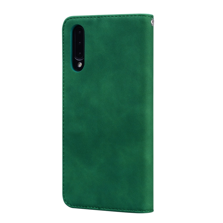 For Samsung Galaxy A50 Frosted Business Magnetic Horizontal Flip PU Leather Case with Holder & Card Slot & Lanyard