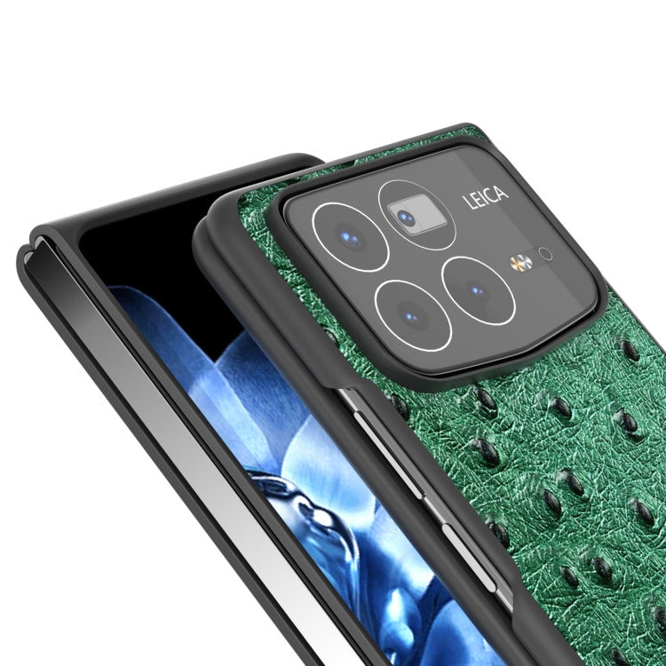 For Xiaomi Mix Fold 4 ABEEL Genuine Leather Ostrich Texture Phone Case