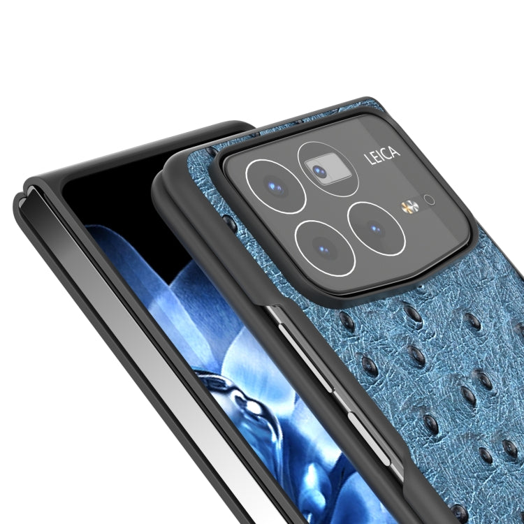 For Xiaomi Mix Fold 4 ABEEL Genuine Leather Ostrich Texture Phone Case