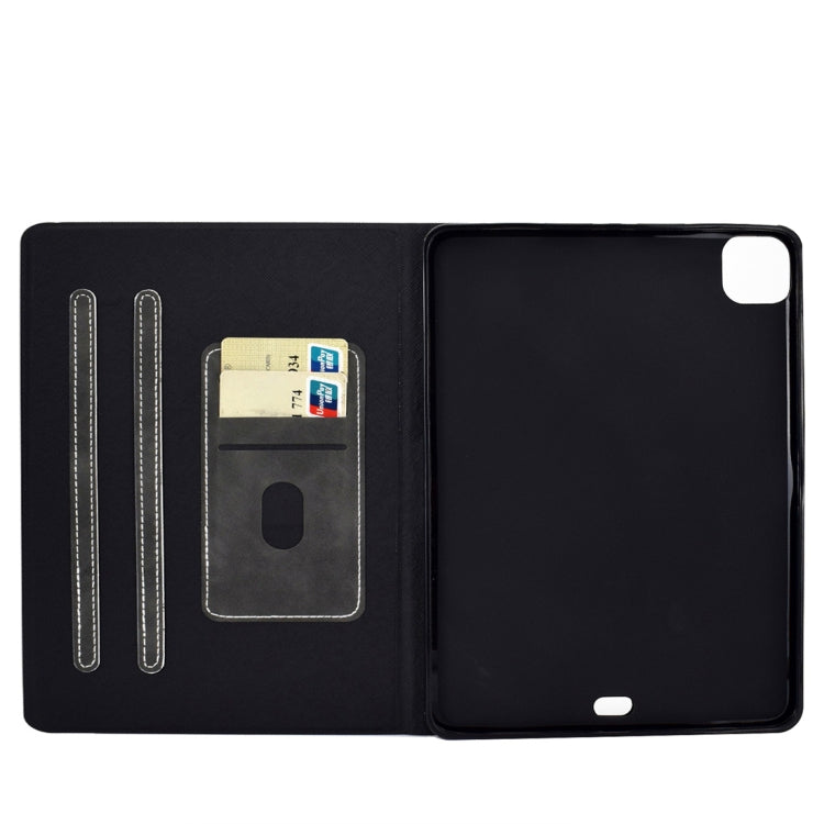 For iPad Pro 11 (2020) & (2018) Cowhide Texture Horizontal Flip Leather Tablet Case with Holder & Card Slots & Sleep / Wake-up Function