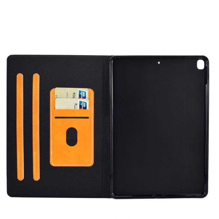 For iPad 10.2 / Air (2019) / Pro 10.5 Cowhide Texture Horizontal Flip Leather Case with Holder & Card Slots & Sleep / Wake-up Function
