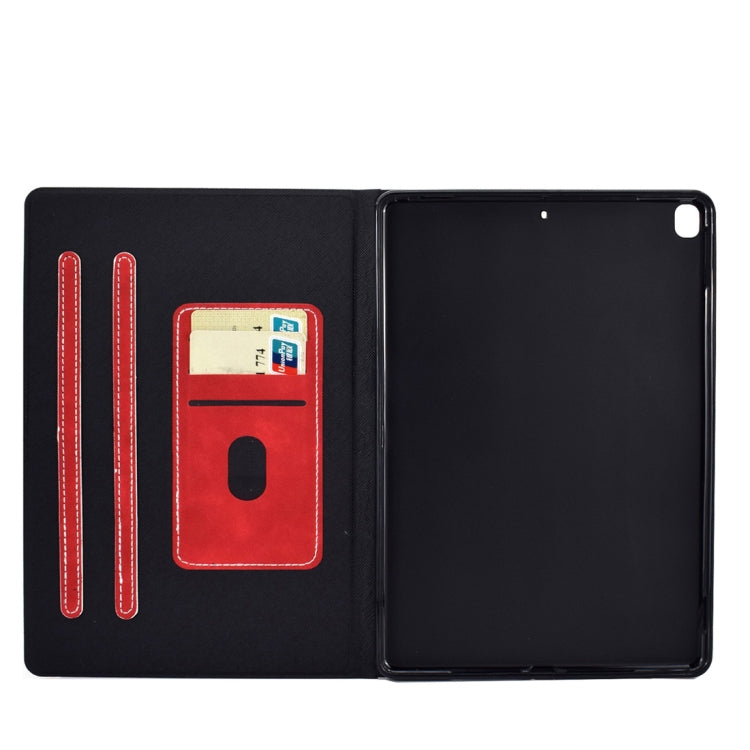 For iPad 10.2 / Air (2019) / Pro 10.5 Cowhide Texture Horizontal Flip Leather Case with Holder & Card Slots & Sleep / Wake-up Function