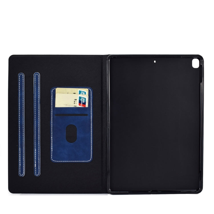 For iPad 10.2 / Air (2019) / Pro 10.5 Cowhide Texture Horizontal Flip Leather Case with Holder & Card Slots & Sleep / Wake-up Function