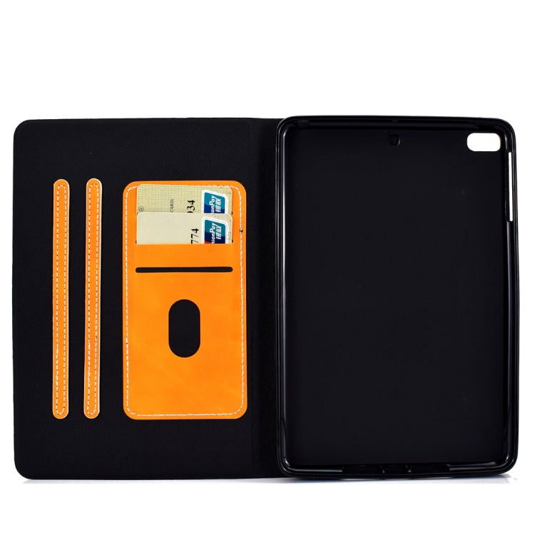 For iPad mini 5 / 4 / 3 / 2 / 1 Cowhide Texture Horizontal Flip Leather Case with Holder & Card Slots & Sleep / Wake-up Function